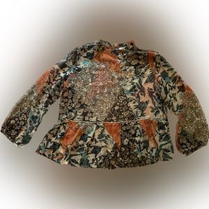 World Market Sheer Colorful Blouse-Size S/M